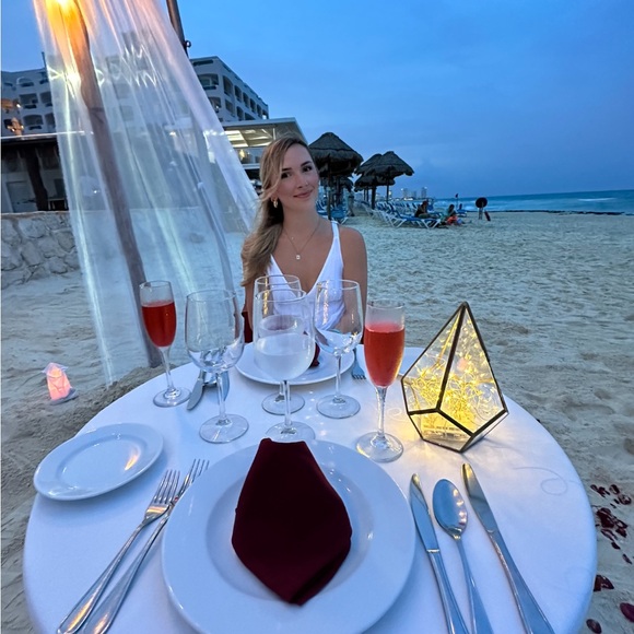 White linen long dress. Size XS. - Picture 3 of 3